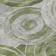 10' X 14' Artichoke Green And Silver Geometric Washable Indoor Outdoor Area Rug