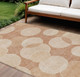 8' X 10' Coral And Peach Geometric Washable Indoor Outdoor Area Rug