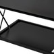 28" Adjustable Black Stainless Steel Standing Desk Converter
