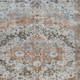 8' X 10' Rust Brown And Beige Floral Washable Indoor Outdoor Area Rug