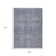 5' X 8' Blue And Gray Geometric Washable Indoor Outdoor Area Rug