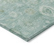 3' X 5' Teal Blue Ivory And Tan Damask Washable Indoor Outdoor Area Rug