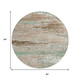 8' Khaki Beige And Ivory Round Abstract Washable Indoor Outdoor Area Rug