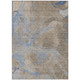 10' X 14' Taupe Beige And Blue Abstract Washable Indoor Outdoor Area Rug