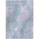 10' X 14' Lavender And Sky Blue Abstract Washable Indoor Outdoor Area Rug