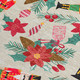 8' X 10' Beige Red Black Pink And Brown Floral Washable Indoor Outdoor Area Rug