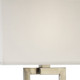 61" Metal Floor Lamp With White Fabric Shade
