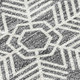 10' X 14' Gray Blue And Ivory Snowflake Washable Indoor Outdoor Area Rug
