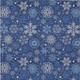 3' X 5' Navy Blue Ivory And Sky Blue Snowflake Washable Indoor Outdoor Area Rug