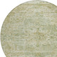 8' Sage And Wheat Round Medallion Washable Indoor Outdoor Area Rug