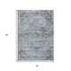 3' X 5' Sky Blue And Denim Blue Medallion Washable Indoor Outdoor Area Rug