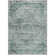 10' X 14' Teal Blue And Pale Aqua Medallion Washable Indoor Outdoor Area Rug