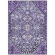 3' X 5' Purple And Ivory Aztec Washable Indoor Outdoor Area Rug