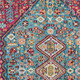 3' X 5' Teal Blue And Merlot Aztec Washable Indoor Outdoor Area Rug
