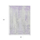 3' X 5' Lavender And Ivory Abstract Washable Indoor Outdoor Area Rug