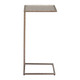 25" Bronze Mirrored Mirrored Glass and Steel Free Form Pedestal End Table