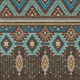 5' X 8' Brown Teal Blue And Coral Aztec Washable Indoor Outdoor Area Rug