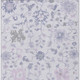 5' X 8' Lavender Mauve And Gray Floral Washable Indoor Outdoor Area Rug