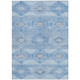3' X 5' Blue And Gray Aztec Washable Indoor Outdoor Area Rug