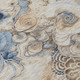 5' X 8' Denim Blue And Beige Abstract Washable Indoor Outdoor Area Rug
