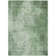 3' X 5' Green And Charcoal Abstract Washable Indoor Outdoor Area Rug