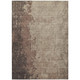 3' X 5' Chocolate And Taupe Abstract Washable Indoor Outdoor Area Rug