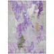 8' X 10' Purple And Green Abstract Washable Indoor Outdoor Area Rug