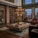 Brown Candle Style Multi Light Metal Dimmable Chandelier