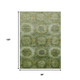 8' X 10' Artichoke Green And Beige Medallion Washable Indoor Outdoor Area Rug