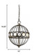 Aria 3-Light Oil-Rubbed Bronze Globe Pendant With Mother Of Pearl Accents