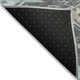 10' X 14' Teal Blue And Charcoal Tribal Washable Indoor Outdoor Area Rug