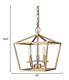 Kennedy 3-Light Antique Gold Pendant With Crystal Bobeches