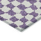 3' X 5' Purple And Ivory Geometric Washable Indoor Outdoor Area Rug