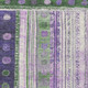 5' X 8' Green And Purple Striped Washable Indoor Outdoor Area Rug