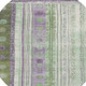 8' Purple And Green Round Striped Washable Indoor Outdoor Area Rug