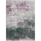 5' X 8' Blush And Emerald Geometric Washable Indoor Outdoor Area Rug