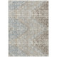 9' X 12' Beige And Gray Geometric Washable Indoor Outdoor Area Rug
