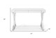 47" White and Silver Writing Desk With Two Drawers