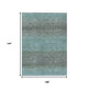 9' X 12' Teal Blue And Brown Geometric Washable Indoor Outdoor Area Rug