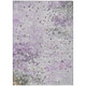 8' X 10' Lavender And Ivory Abstract Washable Indoor Outdoor Area Rug