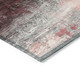 5' X 8' Merlot Charcoal And Ivory Abstract Washable Indoor Outdoor Area Rug