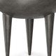 18" Graphite Distressed Aluminum Round End Table