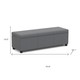 54" Stone and Dark Brown Faux Leather and Solid Wood Upholstered Storage Bench With Flip Top