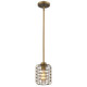 Brushed Gold Metal Cage Hanging Light