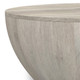 34" White Solid Wood Round Solid Coffee Table