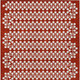 8' X 10' Red And Ivory Geometric Washable Indoor Outdoor Area Rug