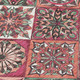3' X 5' Blush And Green Patchwork Washable Indoor Outdoor Area Rug