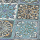 9' X 12' Teal Blue And Ivory Patchwork Washable Indoor Outdoor Area Rug