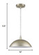 Silver Metal Hanging Light with Dome Shade