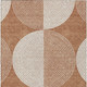 8' X 10' Copper And Ivory Geometric Washable Indoor Outdoor Area Rug
